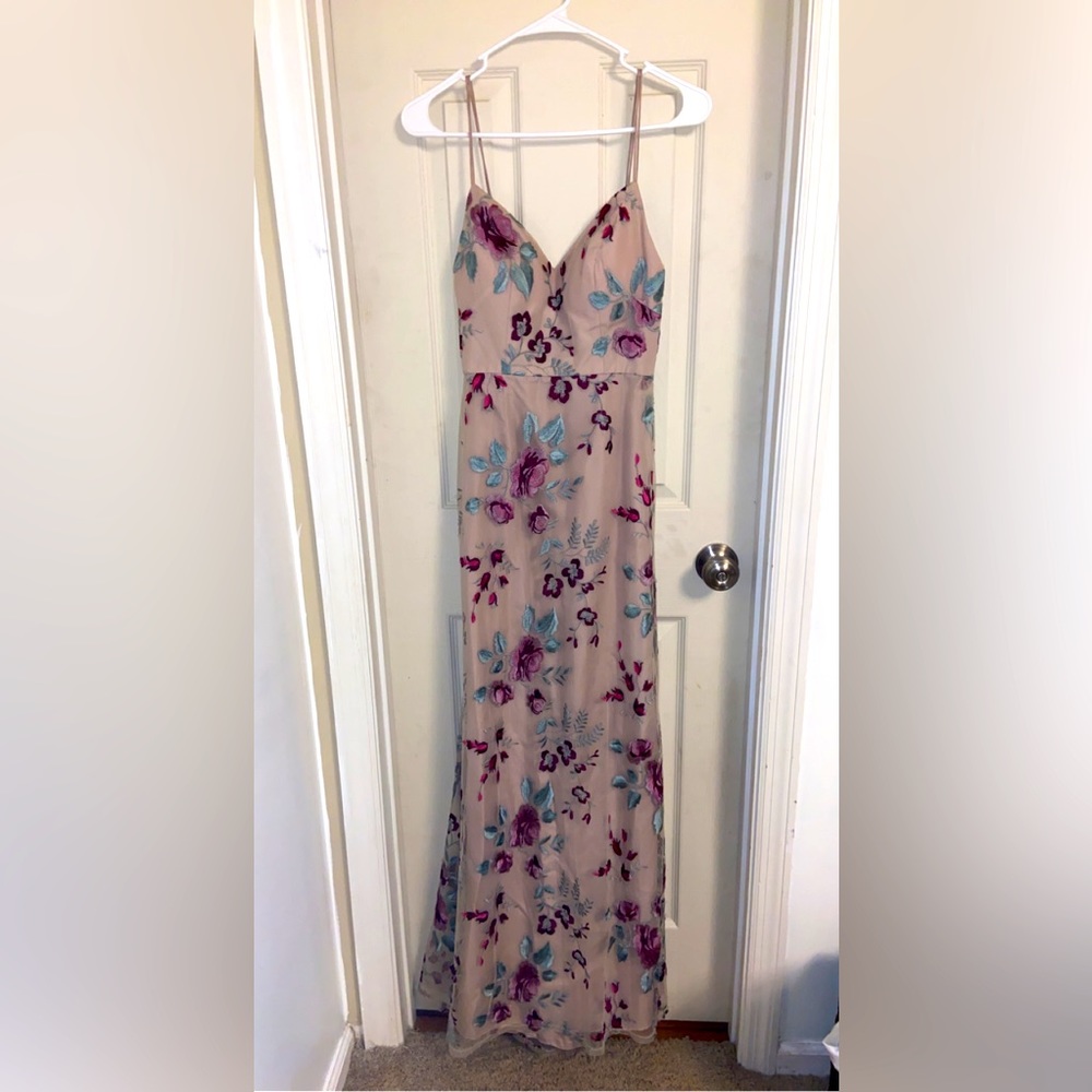 Jenny Yoo size 0 floral embroidered gown